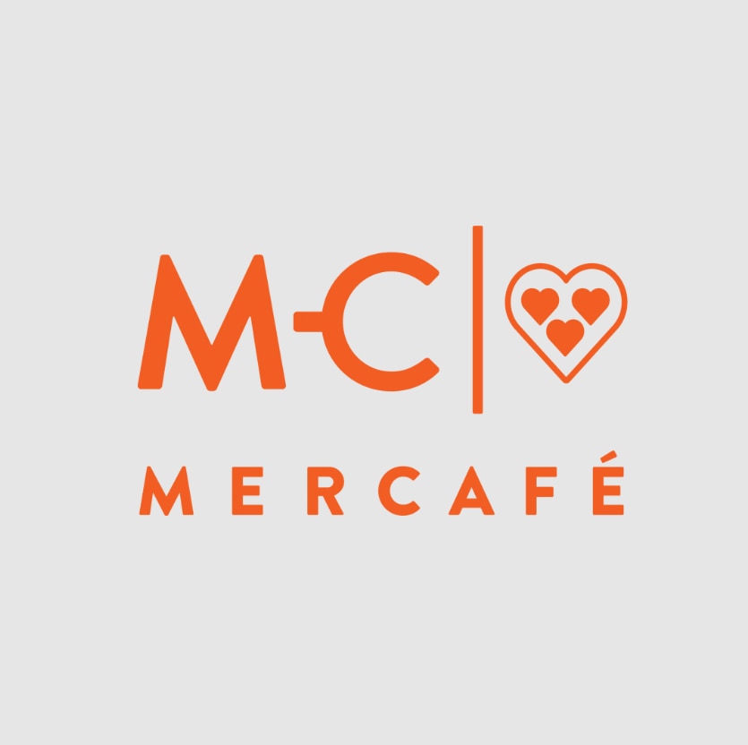 logo Mercafé por 3corações